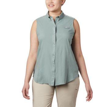 Columbia Ženske Košulje - PFG Tamiami Sleeveless Plus Size Svijetlo Zelene | FBML-97083